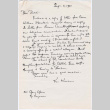 Letter from Kei Kaneda to David Sakura with attached CWRIC witness list (ddr-densho-523-774)