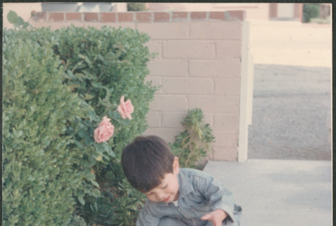Boy with Easter egg (ddr-densho-523-424)