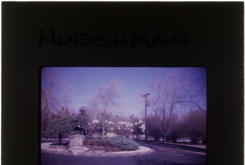 Garden and driveway at the Hubshman project (ddr-densho-377-693)