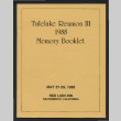 Tulelake reunion III 1988 memory booklet (ddr-csujad-55-2717)