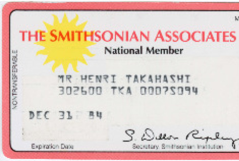 Smithsonian Associates Membership card (ddr-densho-422-632)