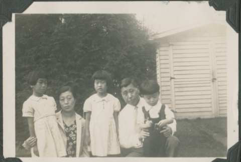 Gentaro and Iku Takahashi with three children (ddr-densho-355-547)