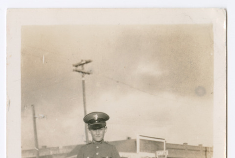 Boy in military academy uniform (ddr-densho-480-70)