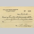 Payment receipt from the Tule Lake Defense Committee (ddr-densho-188-64)