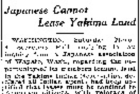 Japanese Cannot Lease Yakima Land (March 4, 1922) (ddr-densho-56-369)