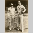 Ellsworth Vines and another tennis player on the court (ddr-njpa-1-2308)
