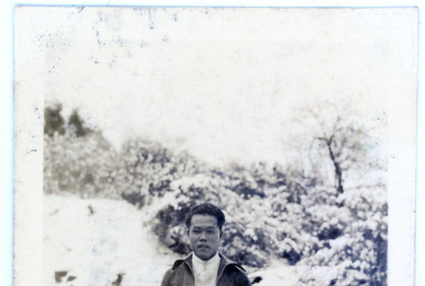 Man in snow (ddr-densho-373-31)