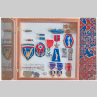 Wooden box holding military medals and ephemera (ddr-densho-539-33)