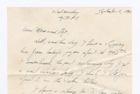 Letter from Tadashi Ishida to Mr. & Mrs. Y Ishida (ddr-densho-535-249)