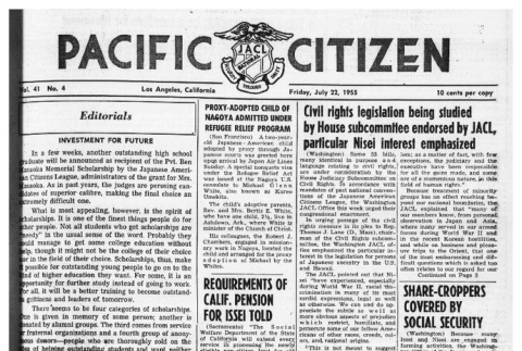 The Pacific Citizen, Vol. 41 No. 4 (July 22, 1955) (ddr-pc-27-29)