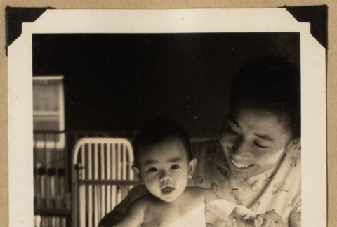Woman with baby Satsuyo (ddr-densho-542-567)