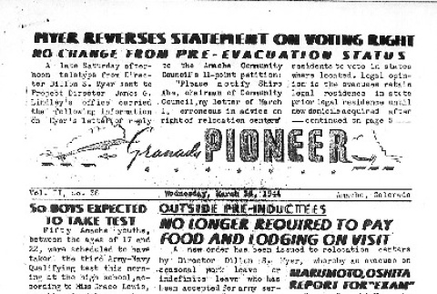Granada Pioneer Vol. II No. 38 (March 24, 1944) (ddr-densho-147-151)