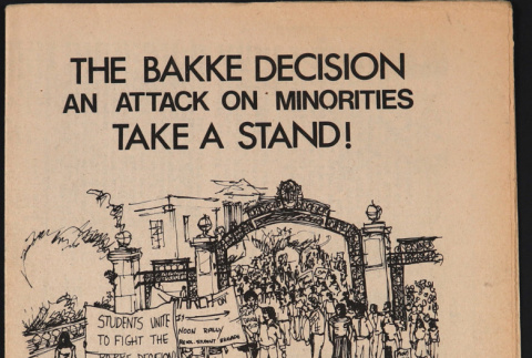 The Bakke Decision an Attack on Minorities Take a Stand! (ddr-densho-444-69)