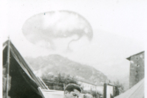 Soldier in folding chair (ddr-densho-1007-864)