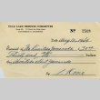 Payment receipt from the Tule Lake Defense Committee (ddr-densho-188-66)