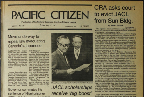 Pacific Citizen, Vol. 84, No. 20 (May 27, 1977) (ddr-pc-49-20)