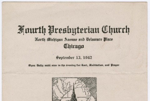 Bulletin for Fourth Presbyterian (ddr-densho-446-29)