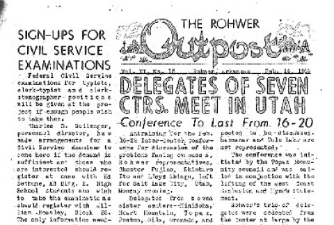 Rohwer Outpost Vol. VI No. 15 (February 14, 1945) (ddr-densho-143-244)