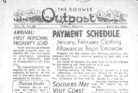Rohwer Outpost Vol. II No. 34 (April 28, 1943) (ddr-densho-143-56)