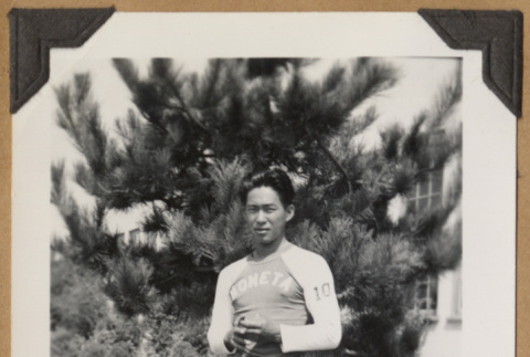 Man in a Moneta jersey (ddr-densho-542-138)