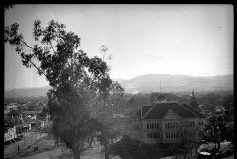 UC Berkeley campus building and trees (ddr-densho-475-146)