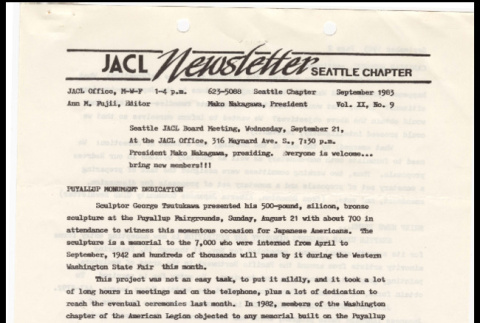 Seattle Chapter, JACL Reporter, Vol. XX, No. 9, September 1983 (ddr-sjacl-1-325)