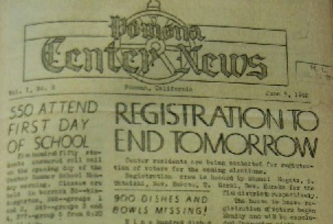 Pomona Center News Vol. I No. 5 (June 9, 1942) (ddr-densho-193-5)