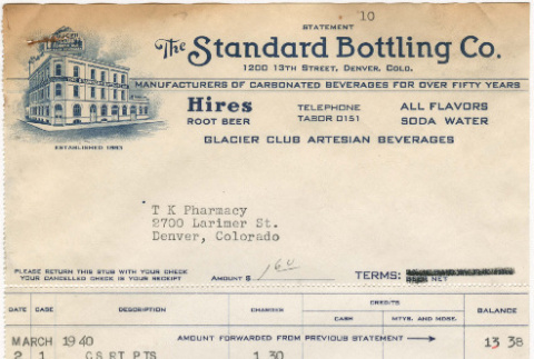 Invoice from the Standard Bottling Co. (ddr-densho-319-526)