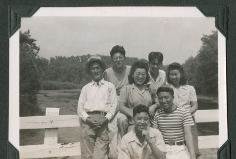 Seven people on a bridge (ddr-densho-471-63)