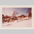 Snowy hillside with house in background (ddr-densho-377-1735)