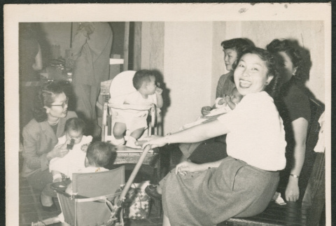 Group of women with babies (ddr-densho-293-151)