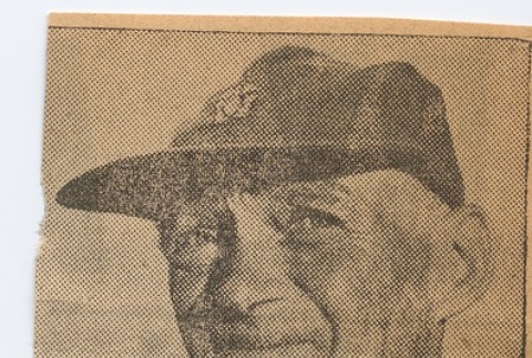 Newspaper clipping regarding Marc A. Mitscher (ddr-njpa-1-897)