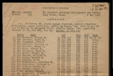 Special orders, no. 59 (March 9, 1945) (ddr-csujad-55-2347)