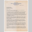 Letter from H.A. Blundin, UNRRA, to Ryo Tsai (ddr-densho-446-303)