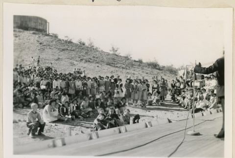 High school students listening to Dr. James (ddr-densho-37-970)