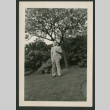 Eddie Otsuka in garden (ddr-densho-359-161)