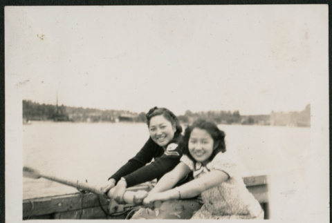 Two girls in a row boat (ddr-densho-359-1003)