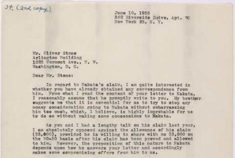 Letter from Lawrence Fumio Miwa to Oliver Ellis Stone (ddr-densho-437-211)