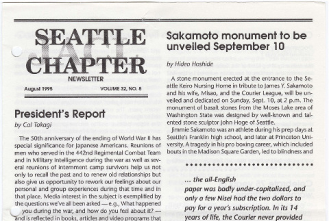 Seattle Chapter, JACL Reporter, Vol. 32, No. 8, August 1995 (ddr-sjacl-1-428)