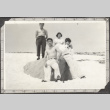 Group of 4 at the beach (ddr-densho-326-612)
