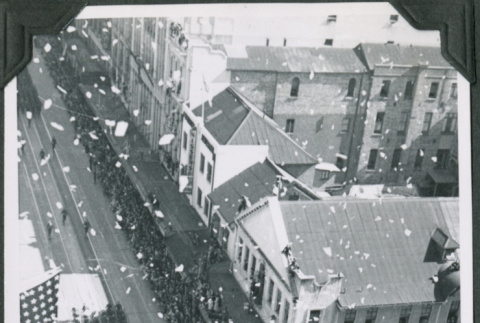 View of military parade from above (ddr-ajah-2-611)