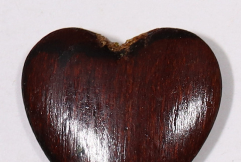 Carved wood heart (ddr-densho-475-157)