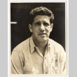 Portrait of a man in a work shirt (ddr-densho-542-808)