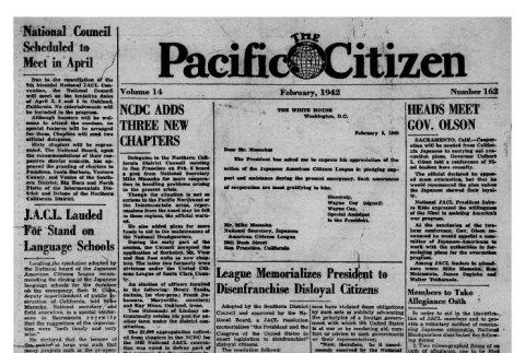 The Pacific Citizen, Vol. 14 No. 162 (February 1942) (ddr-pc-14-2)