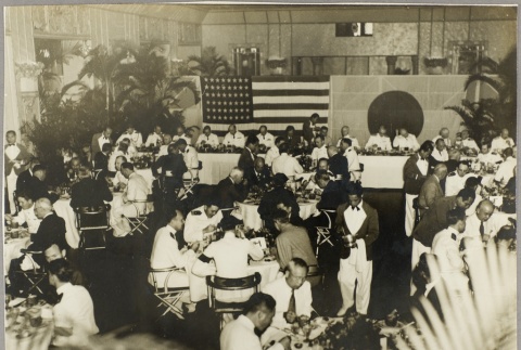 American and Japanese naval officers at a banquet (ddr-njpa-13-353)