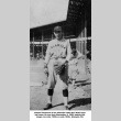 Jimmie Hanamura in baseball uniform in stadium (ddr-ajah-5-90)
