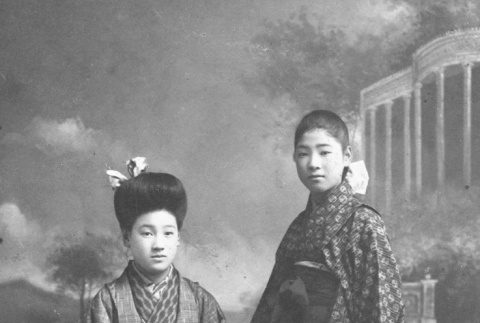 Two women wearing kimono (ddr-densho-106-2)