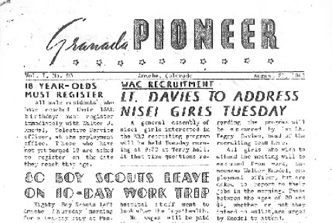 Granada Pioneer Vol. I No. 93 (August 21, 1943) (ddr-densho-147-94)