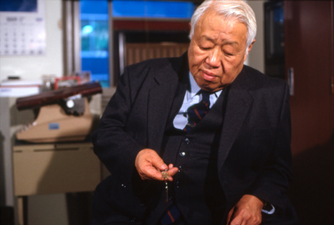Mazaru Ogawa with Phi Beta Kappa key (ddr-densho-1007-485)