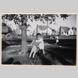 Child on toy horse (ddr-densho-522-72)
